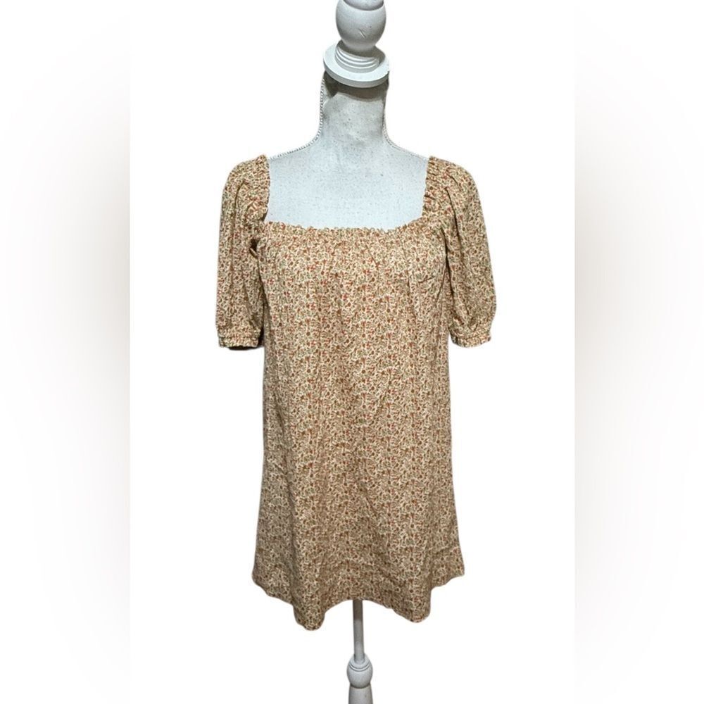 Reformation Jeans Size XS Organically Grown Mini Floral Short Sleeve Dress